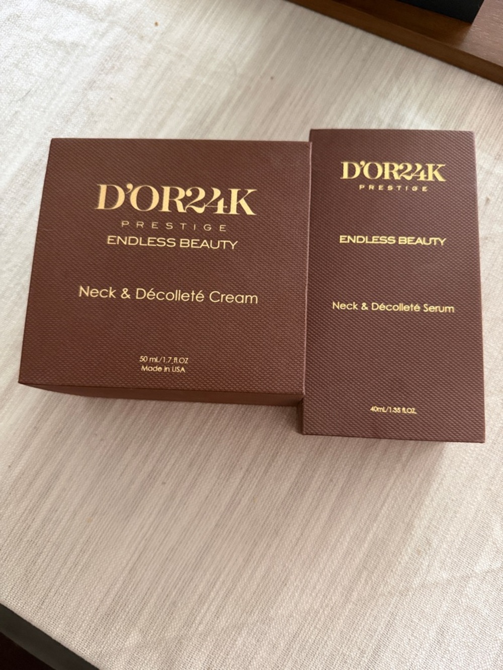 D’or24K Neck and Decollette Cream and Serum